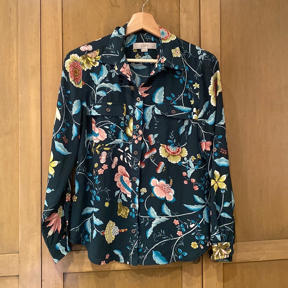 LOFT Utility Shirt in Floral XS